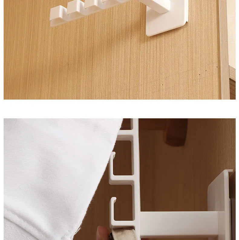 1pc wall mounted non perforated baseball cap hook, smooth and burr free, 6-hook design, multifunctional storage