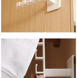 1pc wall mounted non perforated baseball cap hook, smooth and burr free, 6-hook design, multifunctional storage