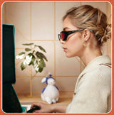 Red Lens，Orange Lens 100% Blue Light Blocking Goggles Glasses  Gaming Glasses Anti fatigue fashion Phone Eyeglasses