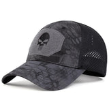 Unisex Skull Embroidered Top with Patch Breathable Baseball Caps Spring and Autumn Outdoor Adjustable Casual Hat Sunscreen Hat