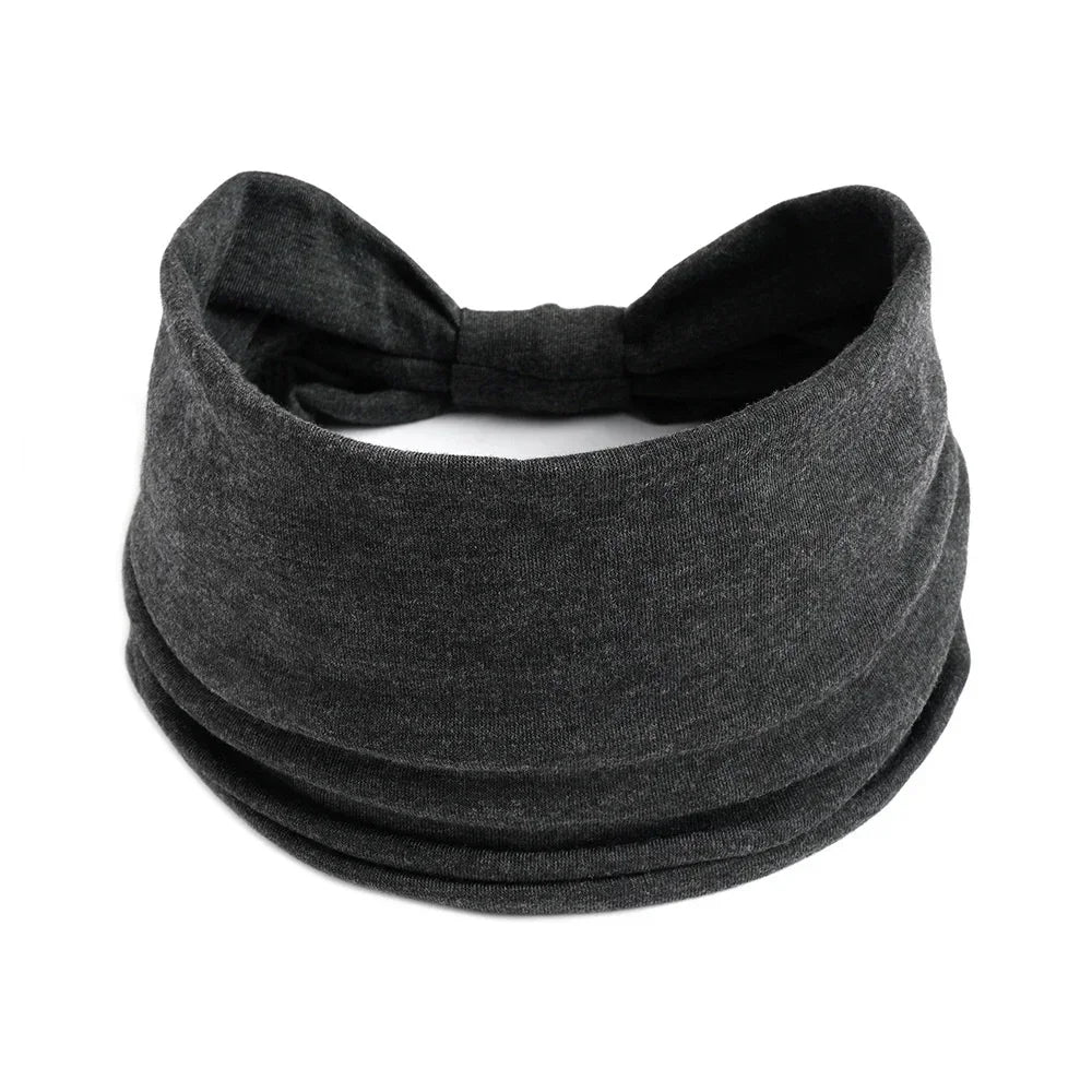 Boho Headbands For Women Fashion Stretch Wide Hair Bands Knoted Turban Yoga Sweatband Elastic Head Bands Stylish Wrap Headbands