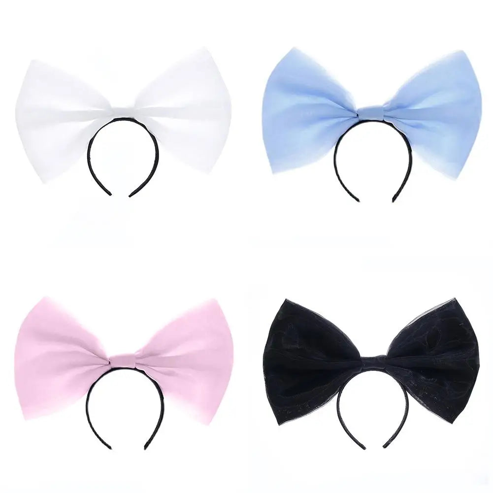 Pink Black big Bow Knot Hairbands Hairpin for Women Girls Hair Accessories Hair Band Ties Headbands for Children Headdress