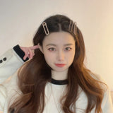 61pcs Cute Set Hair Clip Headdress Plush Hair Ring Hairhoop Girls Ponytail Rubber Band Shark Clip Geometry Hair Claw Hair