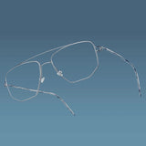 Denmark Brand Titanium Glasses Frame Men Women Double-Beam Square Eyewear Screwless Handmade Eyeglasses Frames Edwin Oclus De