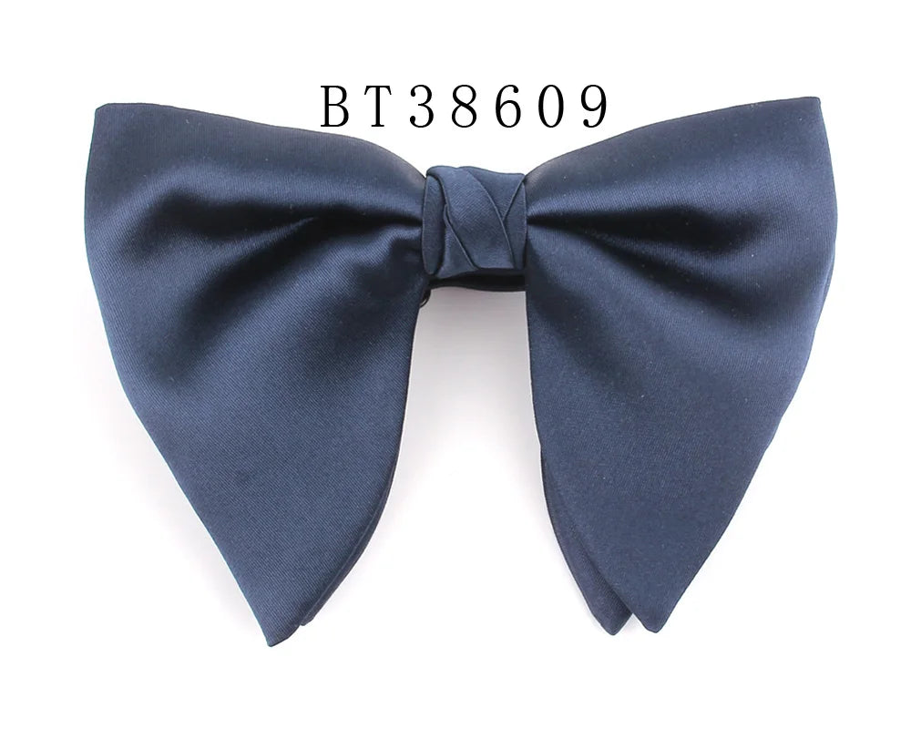 New Solid Bow Tie For Men New Wedding Bowtie Adjustable Oversize Bow tie For Wedding Groom Big Bow ties Butterfly Men's Gifts
