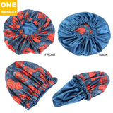 2020 New No. plus-Sized African Printing round Cap Double-Layer Satin Lining Wide Edge Nightcap Chemotherapy Hat