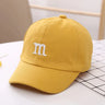 Girls Boy Adjustable Hat Children's Kid Baseball Cap Sunscreen Baby Hat Hip Hop M Letter Embroidered Kids Caps 1-6-8-12-15 Years