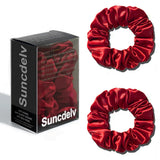 2PCS 3.5CM Mulberry Silk Scrunchies Women Grils Hair Ties for Hair Sleep No Damage Hairband Curly Hair Elastics Ponytail Holder