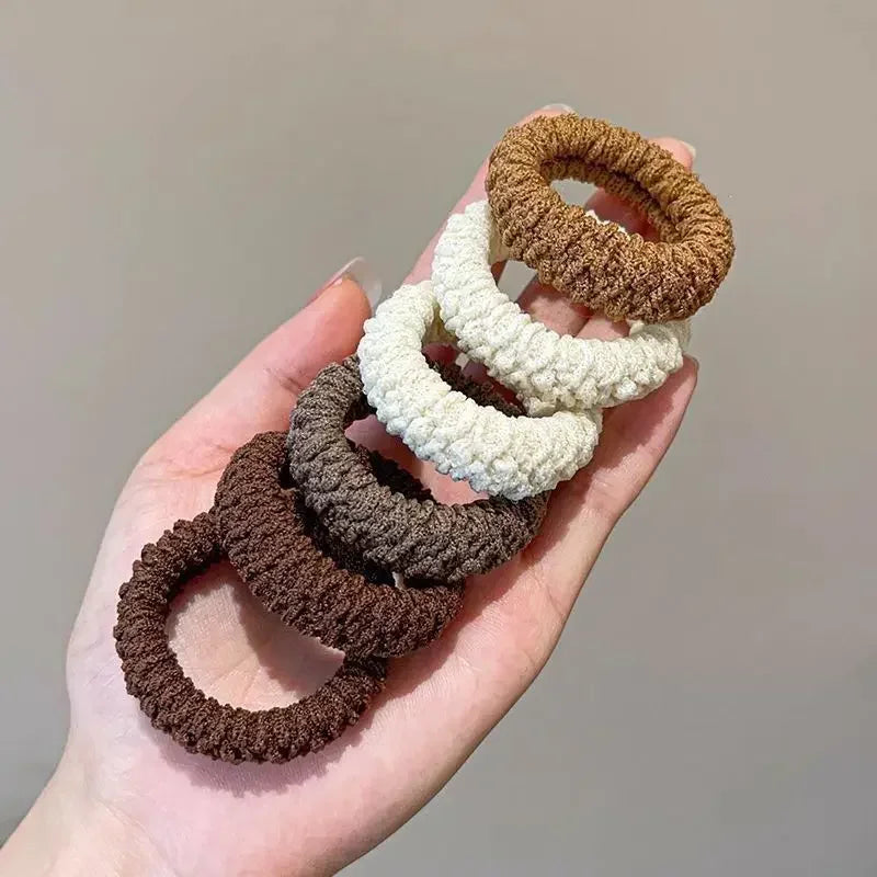 High Elastic Thicken Hair Rope Towel Pleated Scrunchie High Ponytail Holders Rubber Band Elastic Women Hair Ring Hair Accessory