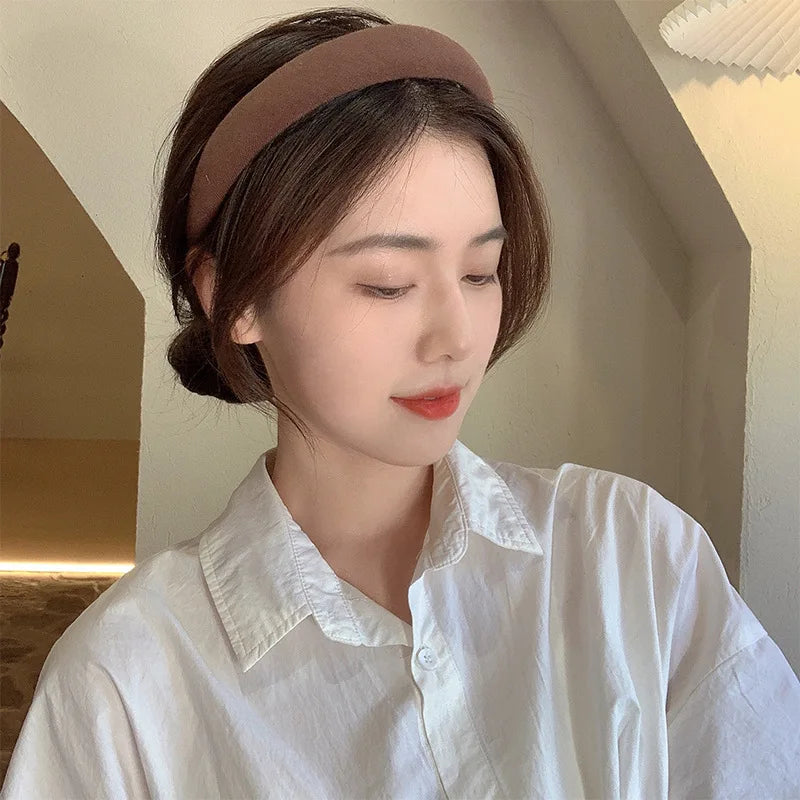 New Fashion Women's Thick Sponge Headband Wide Brim Hairband Elegant Headband Makeup Face Wash Headband Fashion Hair Accessories