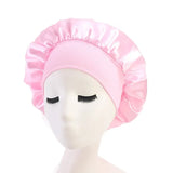 Hair Bonnet for Sleeping Silk Nightcap Satin Elastic Narrow Brim Shower Cap Round Hat Home Hair Care Cap Satin Bonnet