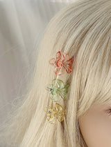 Mini Flower Hair Clips Pack for Women - Creaseless Styling Claw Clips for Bangs and Tiny Hair Styling