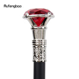 Red Diamond Type White Walking Stick with Hidden Plate Self Defense Fashion Cane Plate Cosplay Crosier Stick 90cm