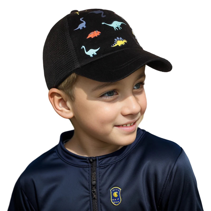 Summer Baby Boy Cap Dinosaur Mesh Kids Sun Hats for Girls Accessories Sports Travel Children Baseball Caps Adjustable 0-5Y
