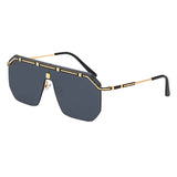 49245 One Lens Sunglasses Rimless Oversized Men Women Fashion Shades UV400 Vintage Glasses