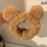 Wide Hairband Headpiece Cute Bear Ears Plush Face Wash Make-up Hair Band Wide Edge Hair Band Headdress