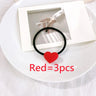 High Elastic Heart Pearl Round Shape Rubber Bands For Women Hair Band Kids Children Sweet Candy Color Hairbands Hair Accessories