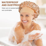 Soft Long Hair Care Bonnet Imitation Silk Solid Satin Satin Shower Caps Large Elastic Edge Wrap Night Sleep Hat for Women