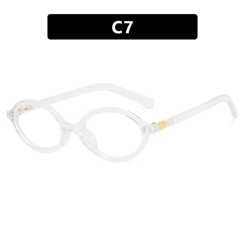 Oval Small Frame Retro Female Korean Plain Glasses Anti-blue Light Eyeglasses Eye Protection Ladies Optical Spectacle Eyeglass