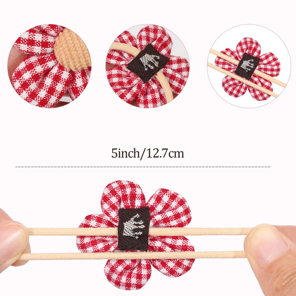 10Pcs/Set Girls cute Hair Loop Childrens Hair Ties with Flowers Elastics Ponytail Holders Pigtails Rubber Band Hair Accessories