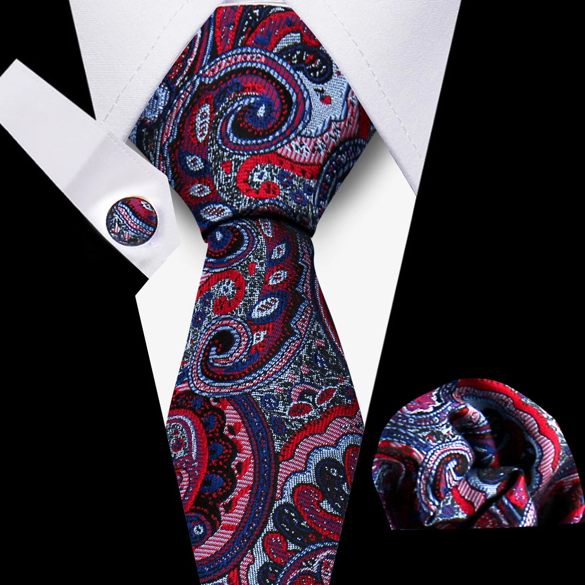 Men Neckties Tie Classic Handkerchiefs Plaid Necktie Cufflinks For Men Blouse Business Wedding Accessories Woman Collar Man Gift