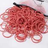 50PCS Macaron Rubber Band Hairband Headband High Elastic Durable Hair Ring Tied High Ponytail Women's Kids Hair Headwear
