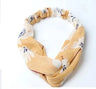 Clearance Fresh Colorful Turban Headbands Women Spring Summer Chiffon Headband Head Wrap Wide Lattice Hairband Hair Accessories