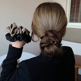 1pcs Women Silk Satin Scrunchies Korean Ladies Girls Korean Elastics Hair Band Ponytail Hold Hair Tie Satin Hair Accessories
