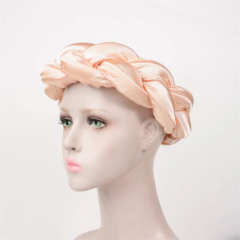 Fashion Candy Color Braids Twist Headbands for Women African Headwear Elastic Hair Bands Ladies Turban Female Bandage Headwrap