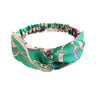 Fashion Headband Non Slip Bohemian Women Headwrap Vintage Cross Elastic Turban Headwear Print Yoga Hair Band Wide Hairband