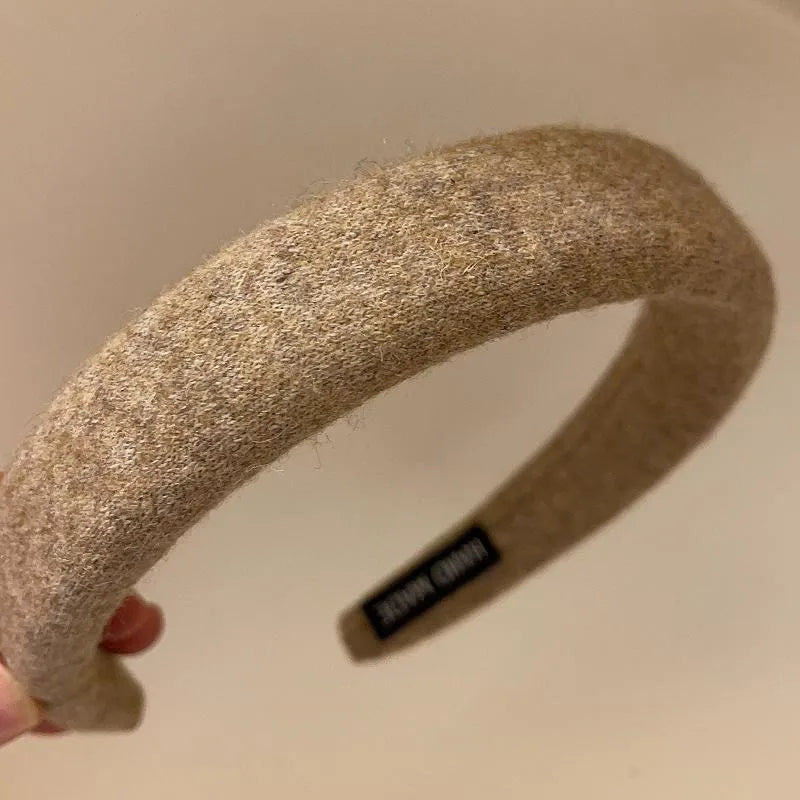 Wool Knitting Headband Hairbands Women Girls Sponge Padded Simple Hair Hoop Band Bezel Hair Accessories Autumn Winter Fashion