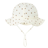 Embroidered Name Breathable Kids Wide Brim Sun Hat With Adustable Chin Strap Suitable For Summer And Beach