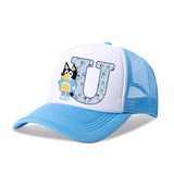 Blueyi Bingo Kids Baseball Cap Cartoon A-Z Letter Print Sun Hat Boys Summer Casual Caps Kawaii Adjustable Peaked Hats Child Gift