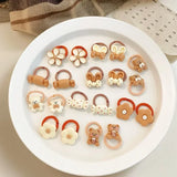 Hair Accessories Girls Bands Bandeau Cheveux Scrunchies Elastic Fille Korean Haarband Rubber Brown Children Gomas Gift Kids