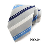 New 8cm Mens Tie Striped Patterned Man Necktie Neck Tie Jacquard Woven Ascot Cravat Neckwear For Gentleman Wedding  Party