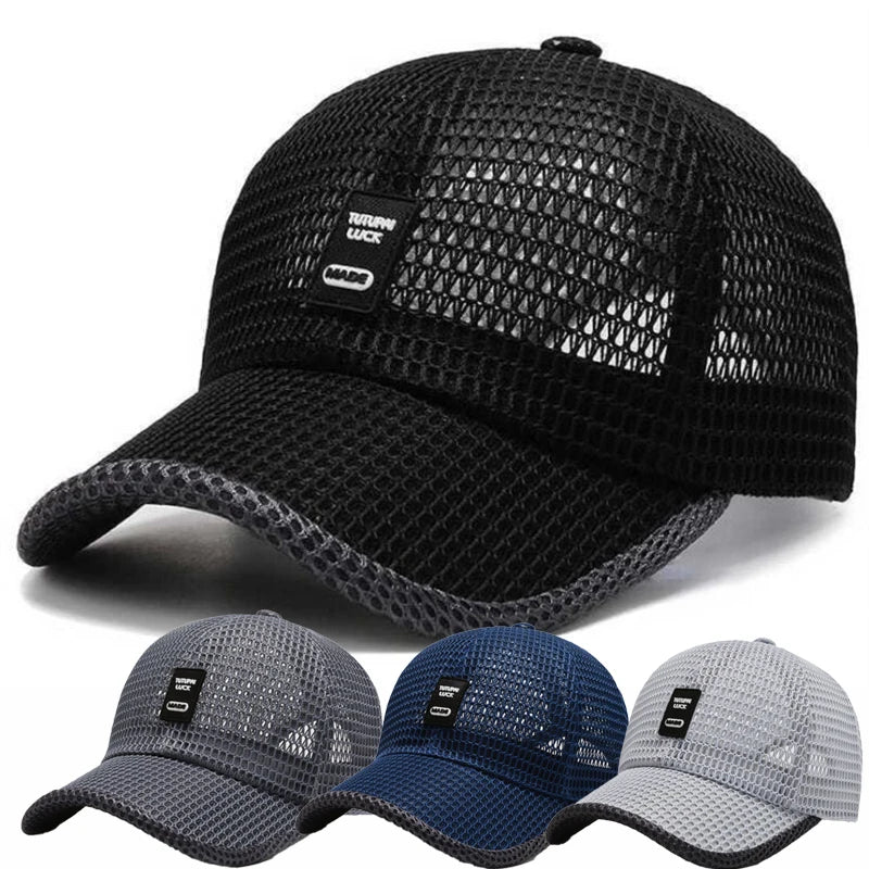2023 Men's Mesh Baseball Cap Breathable Summer Caps Dad Hat Outdoor Fishing Hats Bone Gorras Snapback Trucker Cap Women hat