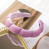 Retro Hair Hoops Wide Velvet Twist Sponge Headband Bezels Hairbands for Women Girl Wavy Braided Headbands Hair Accessories