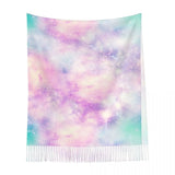 Unicorn Colours Galaxy Universe Print Women's Pashmina Shawl Wraps Fringe Scarf Long Large Scarf