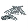 Straight train tracks Curved accessories car blocks Building Sets DIY 10-100 pcs kids toys moc bricks City switch rail crossing
