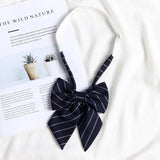 Korean style elegant Ties for men gifts Top clothes accessories Wedding  Black Gray Striped JK Ladies Collar Slim Neck Bow tie