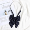 Korean style elegant Ties for men gifts Top clothes accessories Wedding  Black Gray Striped JK Ladies Collar Slim Neck Bow tie