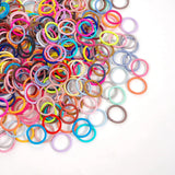 200PCS Baby Toddler Hair Ties Multicolors Elastic Hair Ties 2cm in Diameter No Crease Finger Hair Elastics Small Ponytail Holder