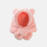 Faux Fur Winter Baby Hat Scarf One-Piece Soft Kids Cap for Girls Boys Cartoon Warmer Neck Ears Baby Bonnet Infant Accessories