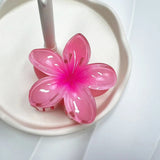 2024 Bohemian Beach Vacation Frangipani Egg Flower Hair Clips Lily Flower Hawaii Beach Hair Claw for Women Girl Hair Accessories