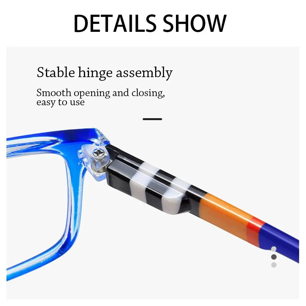 Blue Ray Blocking Anti-Blue Light Reading Glasses Multifocal Progressive Near Far Square Eyeglasses Ultralight PC