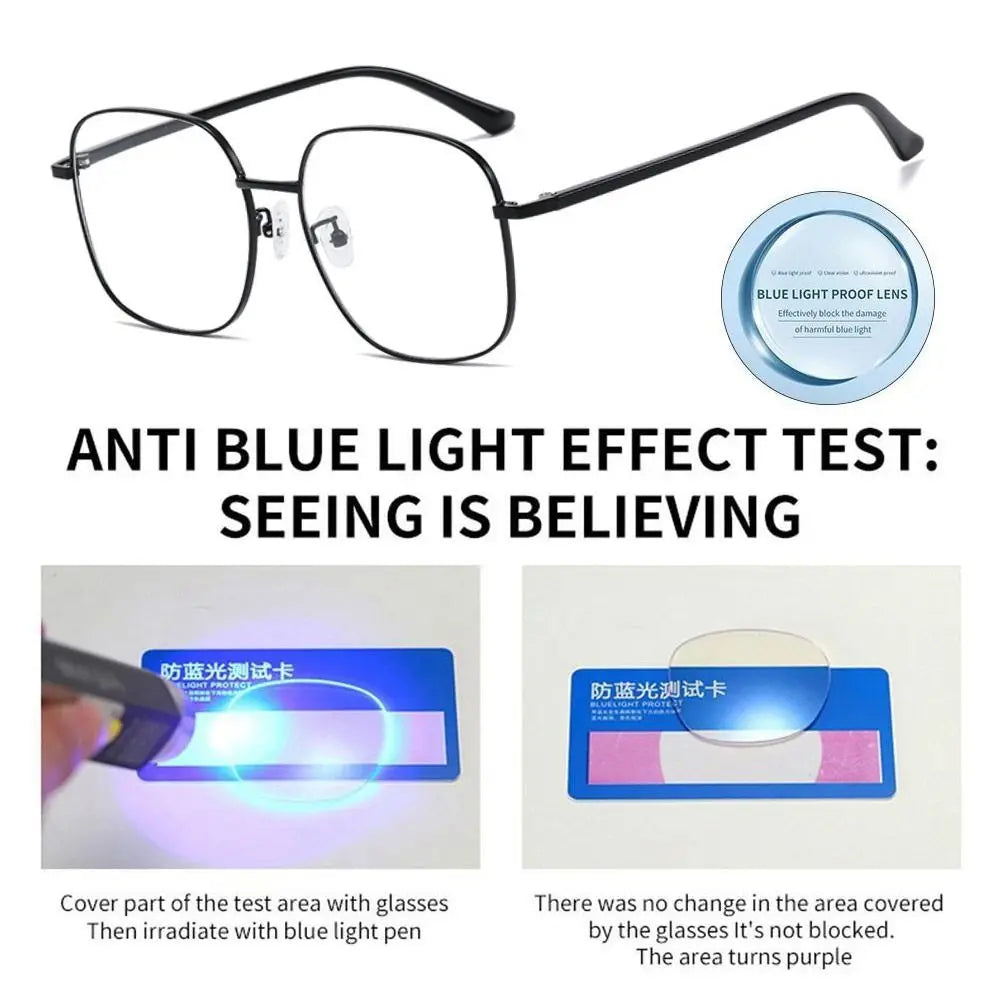 Blue Ray Blocking Anti-Blue Light Glasses Ultralight Metal Computer Goggles Eye Protection Optical Spectacle Eyeglass Office