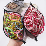 50PCS Macaron Rubber Band Hairband Headband High Elastic Durable Hair Ring Tied High Ponytail Women's Kids Hair Headwear