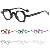 Round Square Frame Blue Light Blocking Glasses Japanese Style Unisex Non-Prescription Glasses Eyeglasses Frame