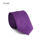 Fashion Casual Slim Plain Mens Solid Skinny Neck Party wedding Tie Silk Necktie