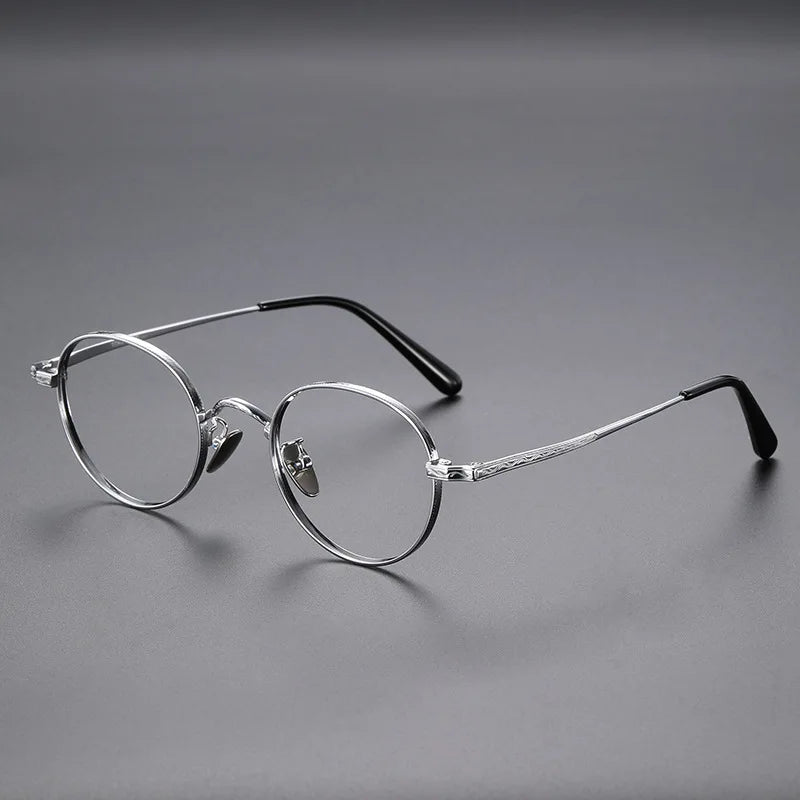 2025 Fashion Eyewear Retro Pure Titanium Round Glasses Comfortable Optical Prescription Eyeglasses Frame Men Women Brand Desgin